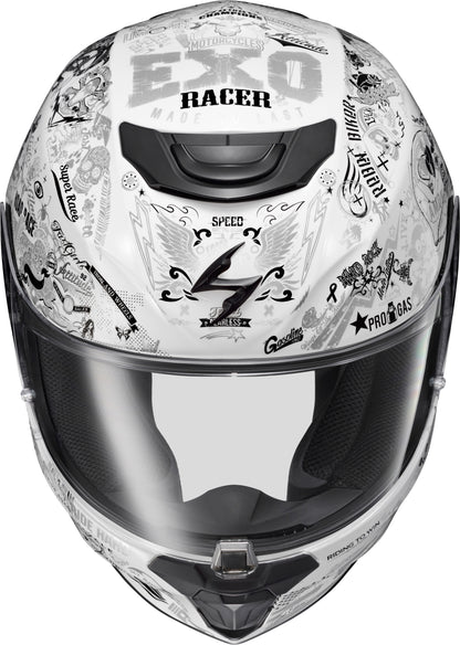 Exo R330 Full Face Helmet Shake 2 White Lg