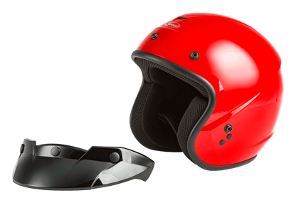 Of 2 Open Face Helmet Red Md