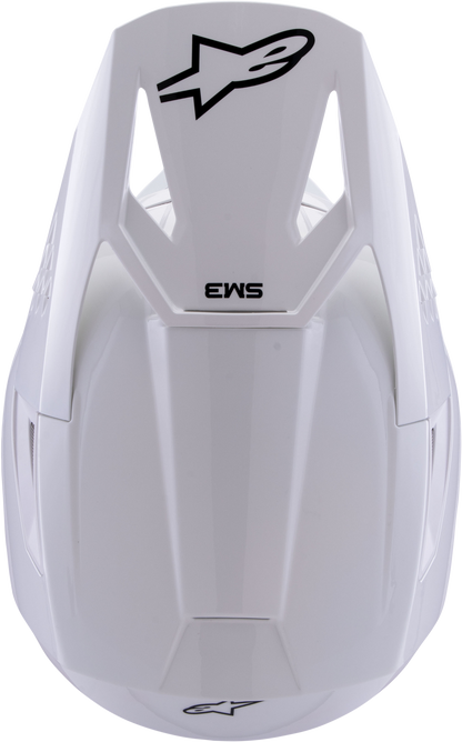 Sm3 Solid Helmet White Glossy Md