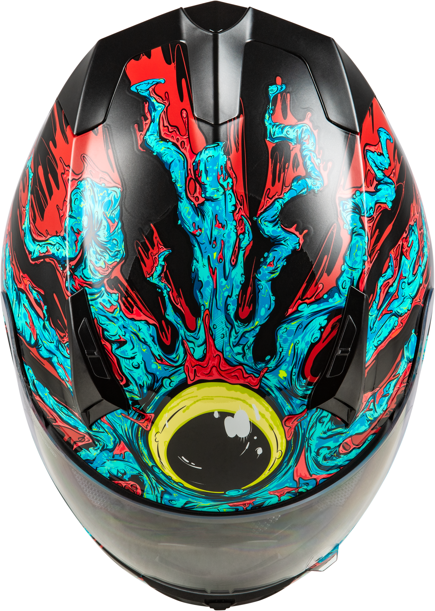 Revolt Space Creep Helmet Light Blue/Black/Red Xl