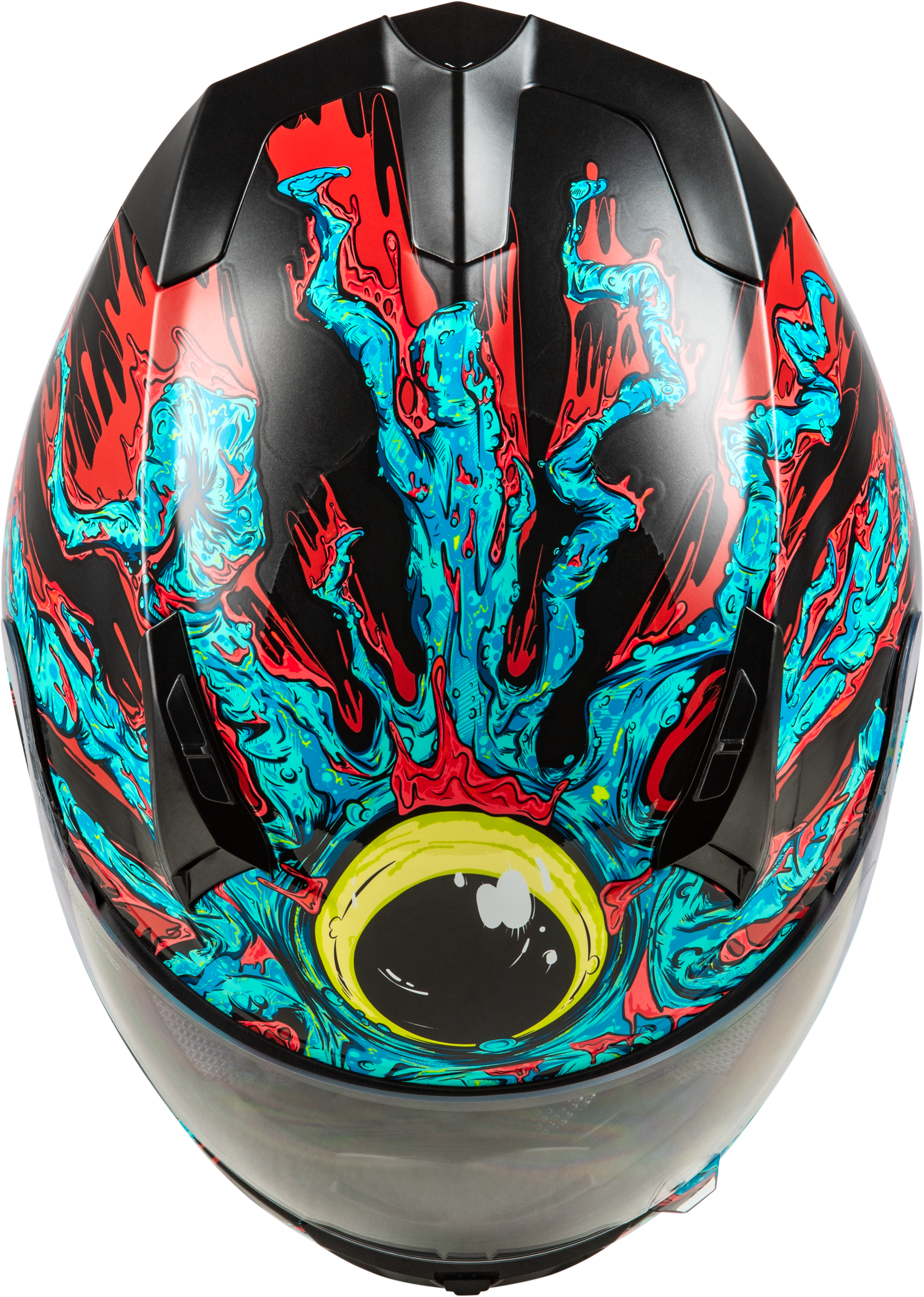 Revolt Space Creep Helmet Light Blue/Black/Red Sm