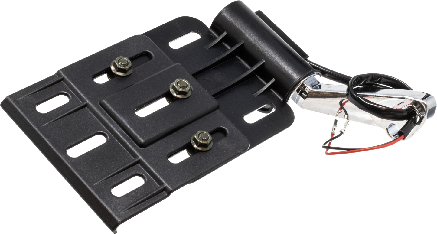 Foldable Tag Mount W Light Blk/Chr