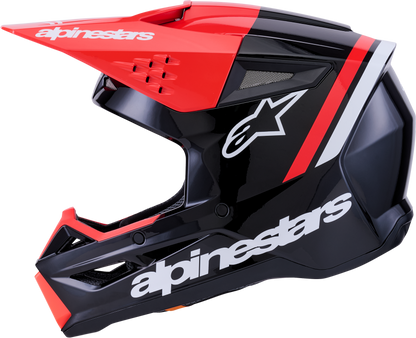 Sm3 Radium Helmet Blk/Red Fluo/White Glossy Xl