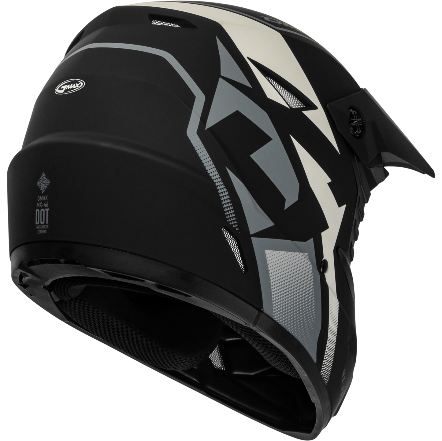 Mx 46 Compound Helmet Matte Black/Grey/White Xl