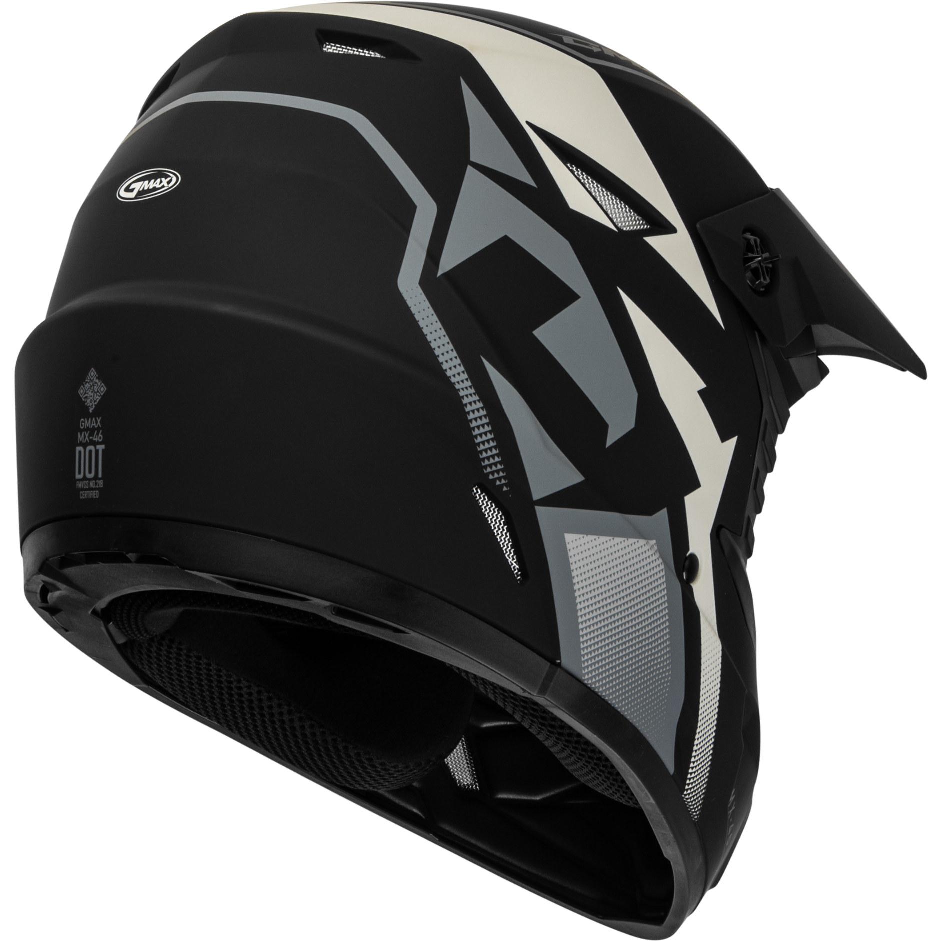 Mx 46 Compound Helmet Matte Black/Grey/White Xl