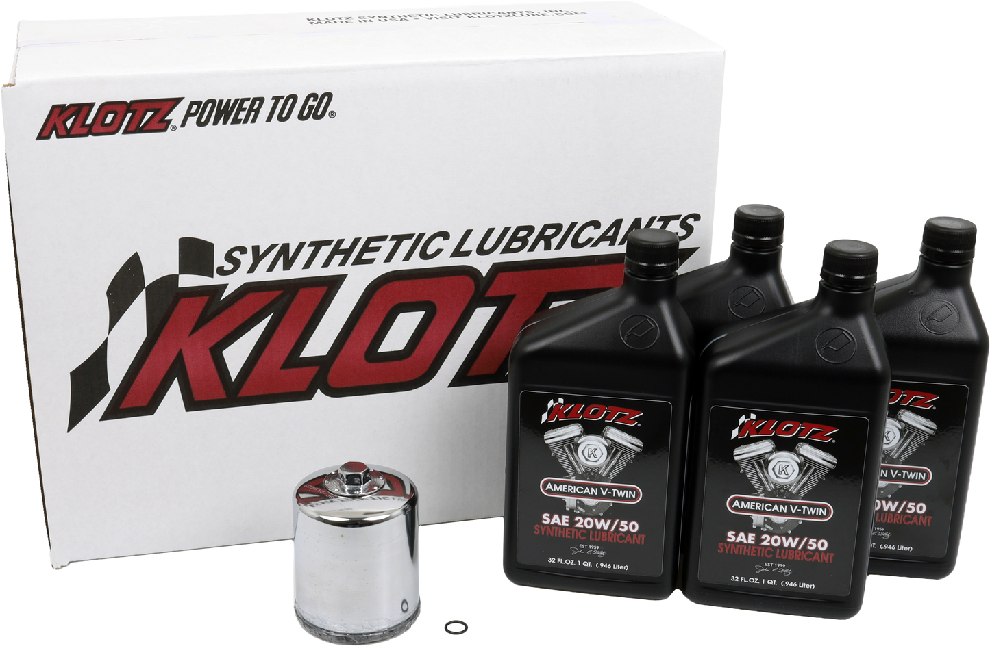 Basic Harley Davidson 4qt Synthetic Oil Change Kit
