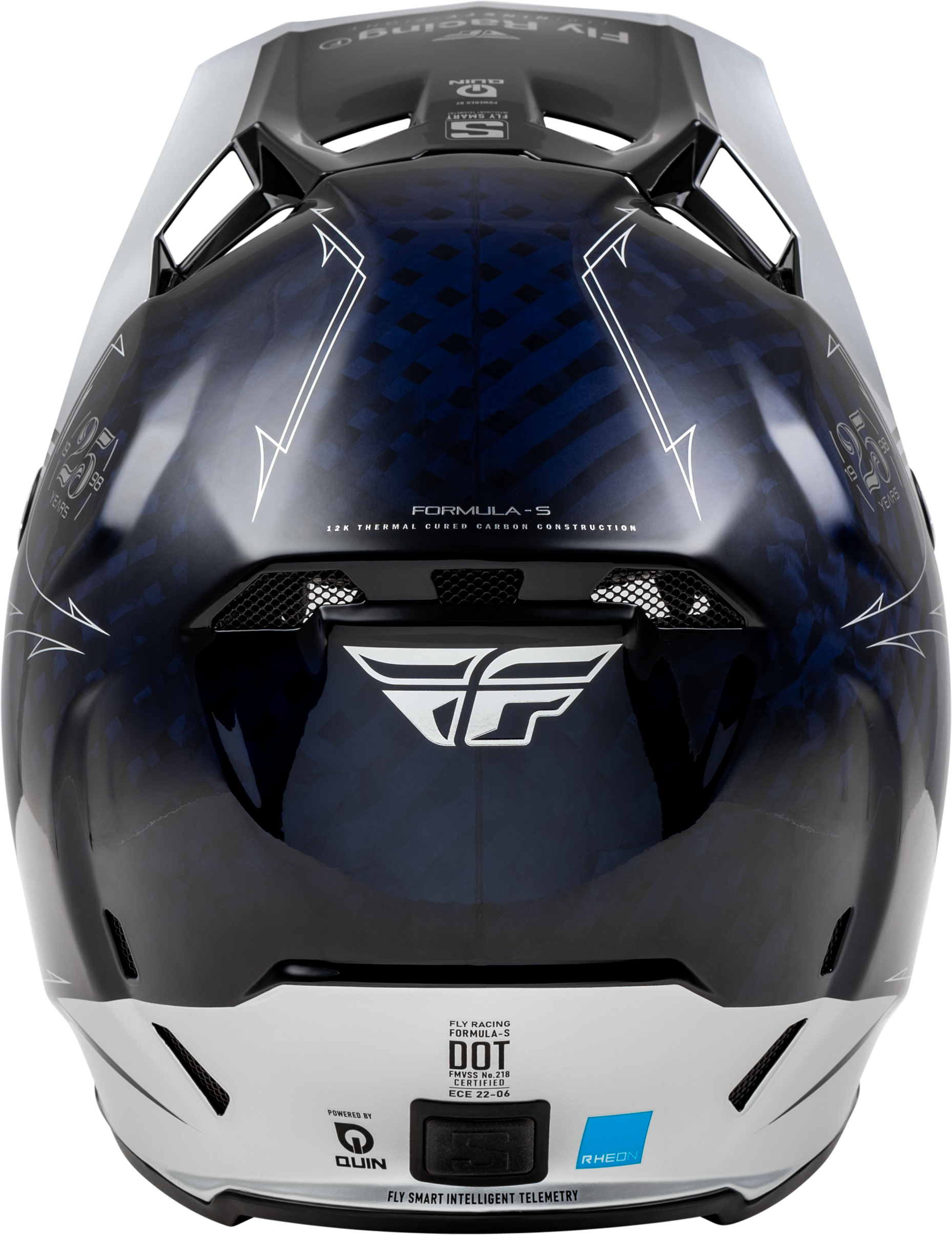 Formula S Carbon Legacy Helmet Blue Carbon/Silver 2x
