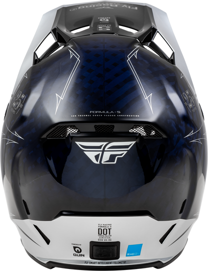 Formula S Carbon Legacy Helmet Blue Carbon/Silver 2x
