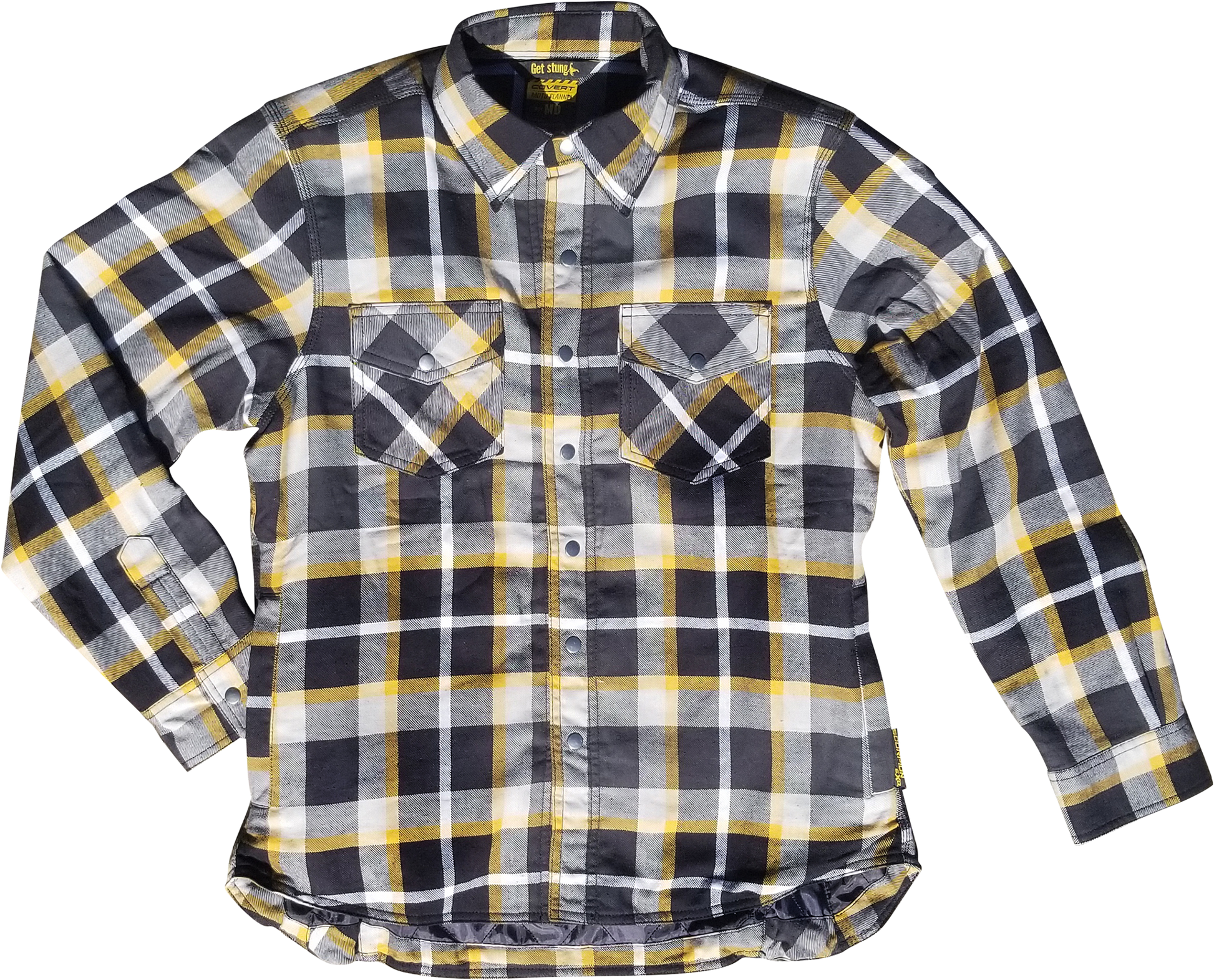 Covert Womens Flannel White/Yellow Xl