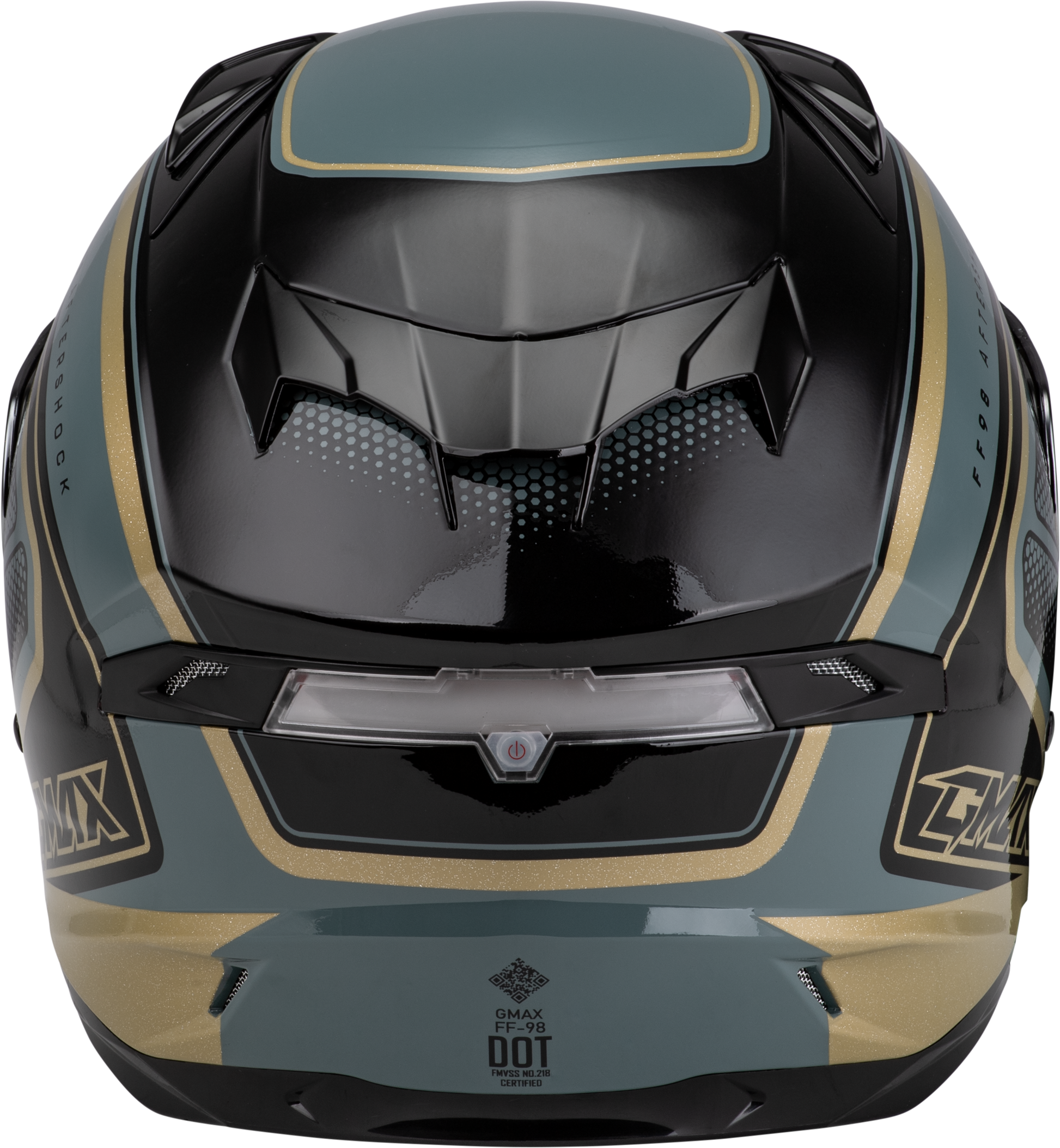 Ff 98 Aftershock Helmet Grey/Metallic Gold Lg