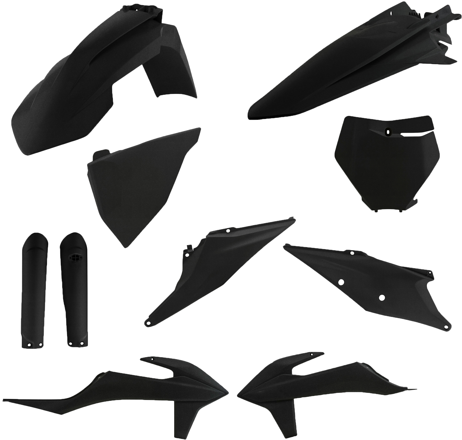 Full Plastic Kit Ktm Black Metallic