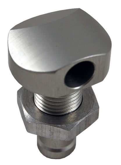 Billet Thru Hull Water Fitting Polished 3/8" 90 Deg.