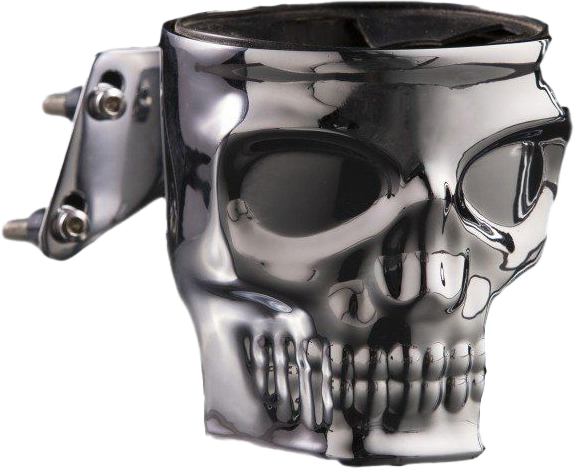 Skull Perch Mount Holder Chrome