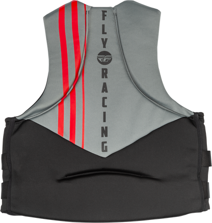 Neoprene Flotation Vest Black/Grey/Red Sm