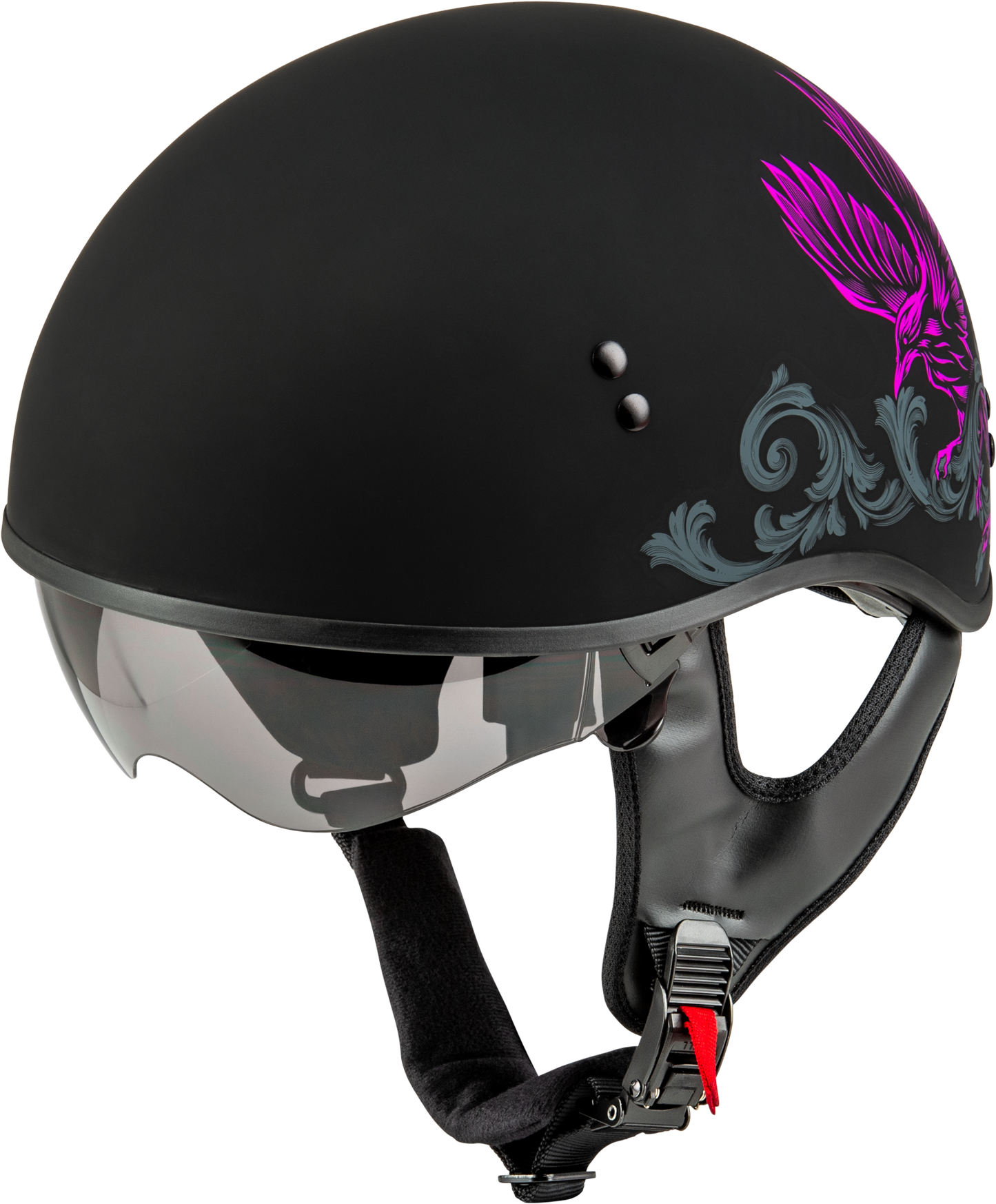 Hh 65 Corvus Helmet Matte Black/Purple/Grey Xs