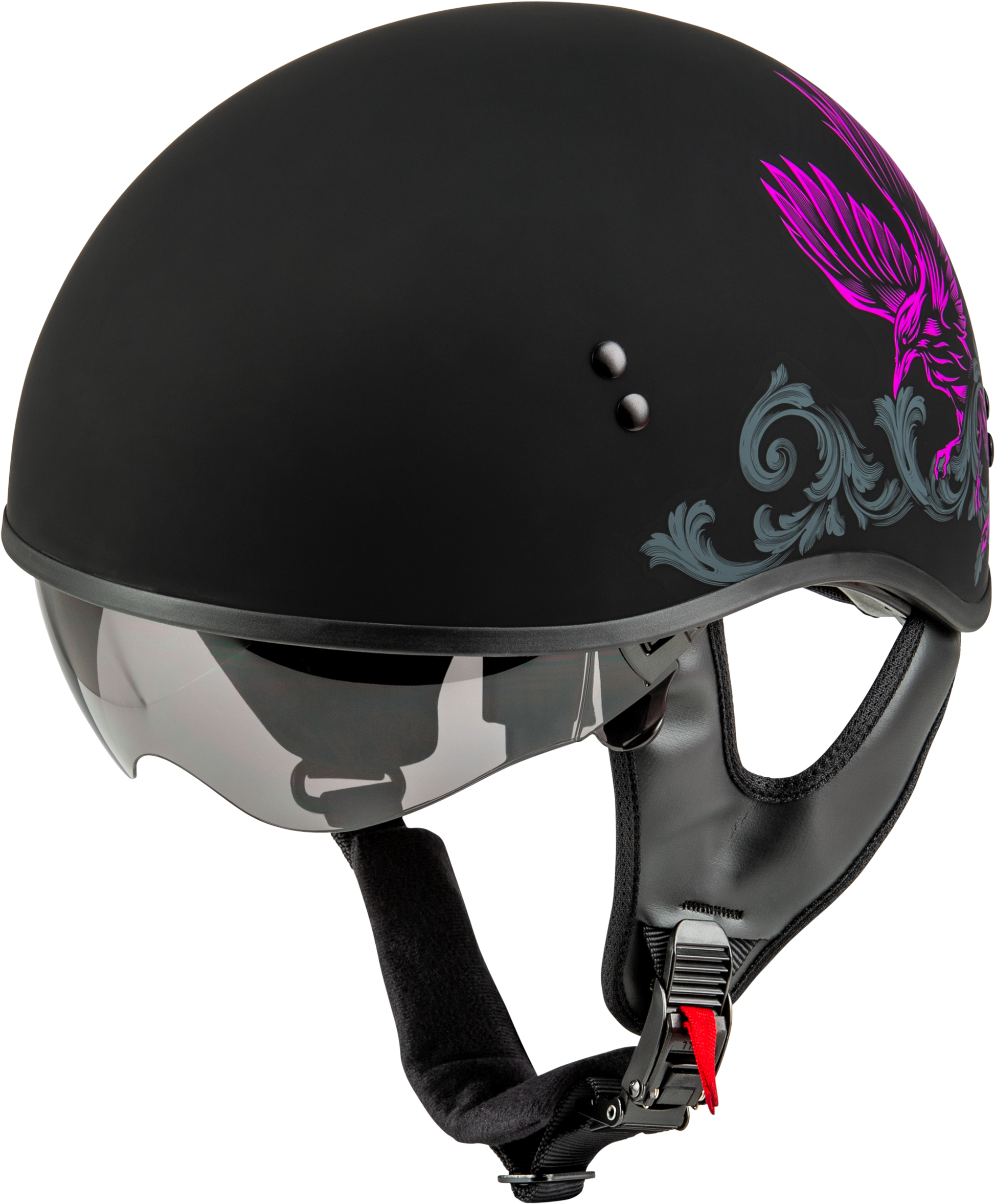 Hh 65 Corvus Helmet Matte Black/Purple/Grey Sm