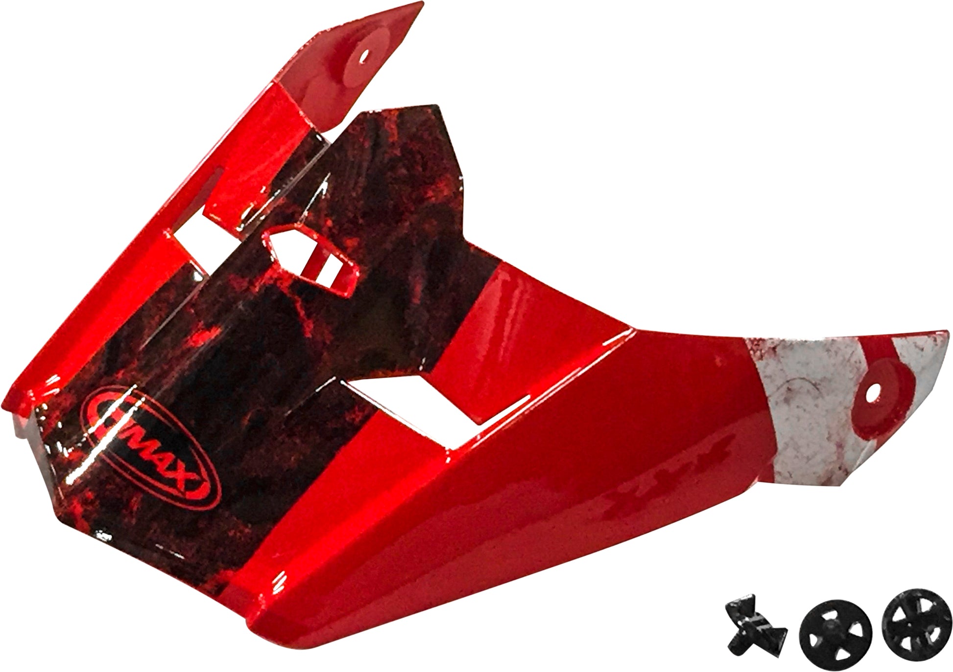 Visor W/Screws Dominant Mx 46 Red/Black/White Md 2x