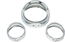 7" Show Chrome Head/Pass Lights  Frenched Visor Kit