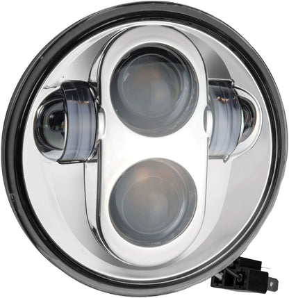 5 3/4" Led Headlight Chrome High Definition