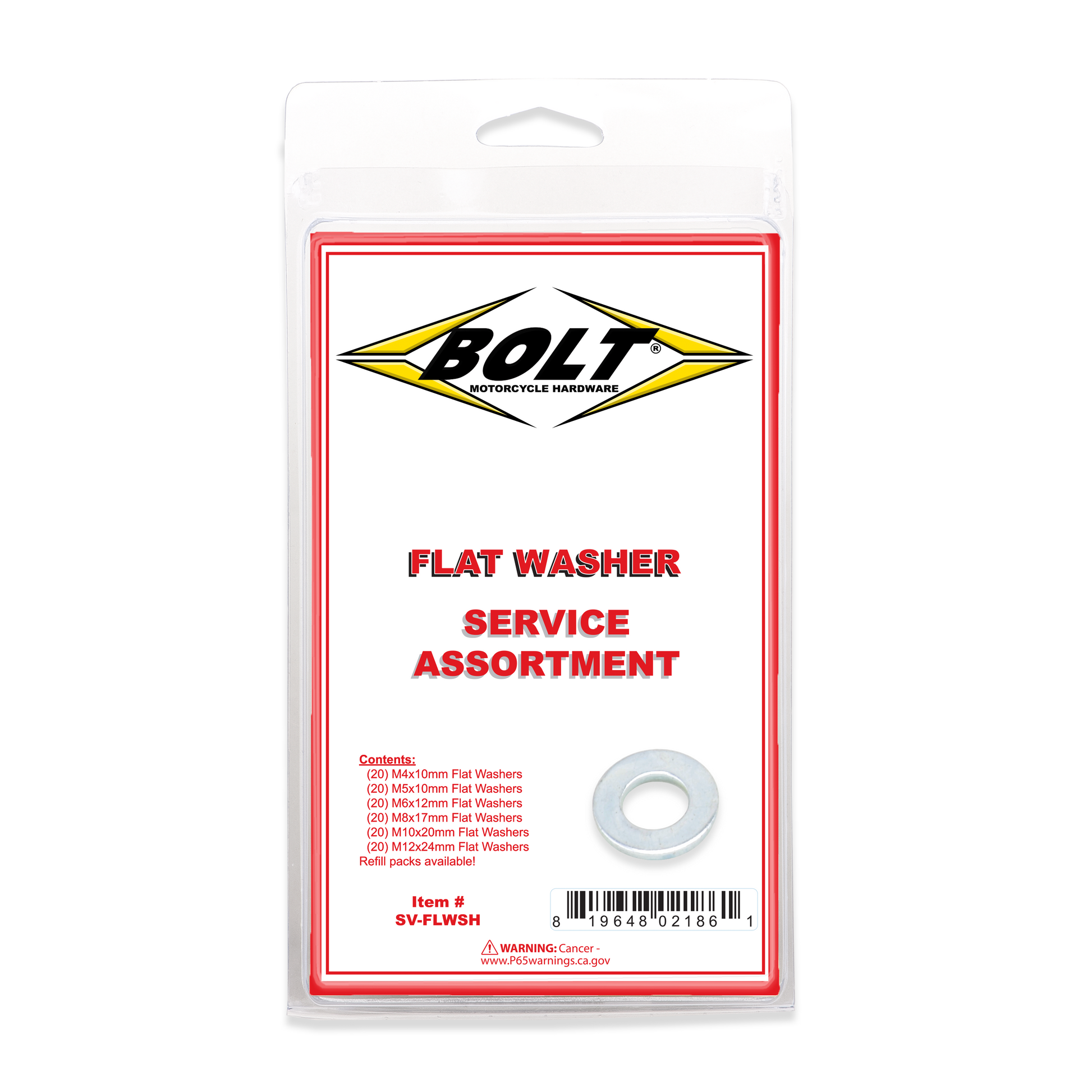 Flat Washer Assortment 120 Piece Kit
