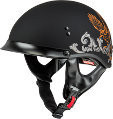 Hh 65 Corvus Helmet W/Peak Matte Black/Silver/Orange Xl