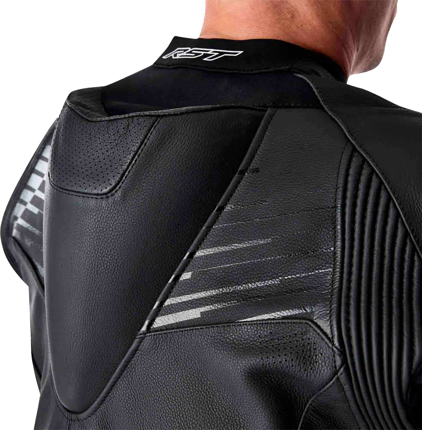 Tractech Evo D3o Jacket Blk/Whi Leather Lg