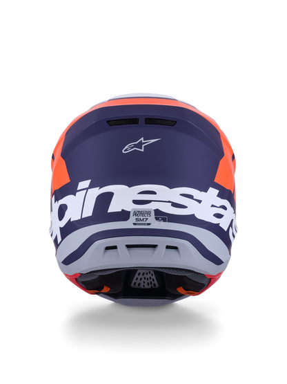 Sm7 Core Helmet Orng/Blue Matt Lg