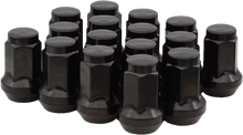 Lug Nuts Black Pol 3/8" 24 60  Tapered 16/Pk