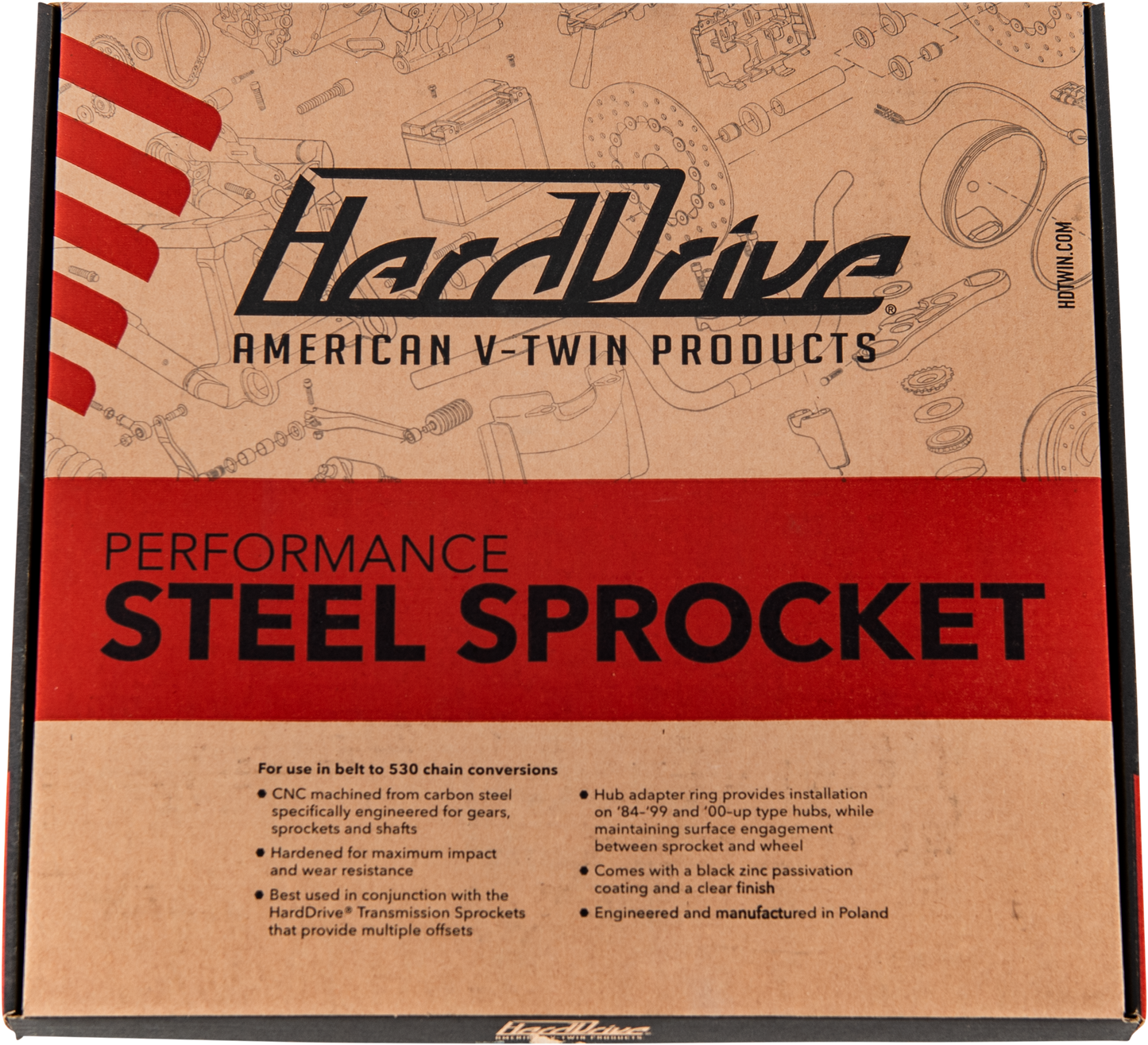 Rear Steel Sprocket 51t Flat 84 22