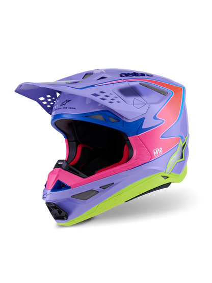 S M10 Jett Lawrence R01 Helmet Purp/Pnk Fluo/Ylw Fluo Gls 2x