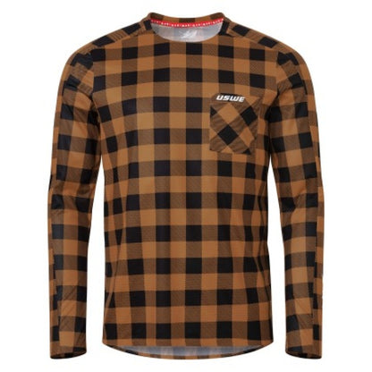 USWE Flannel Long Sleeve Lightweight Off-Road Jersey Bronze - Small