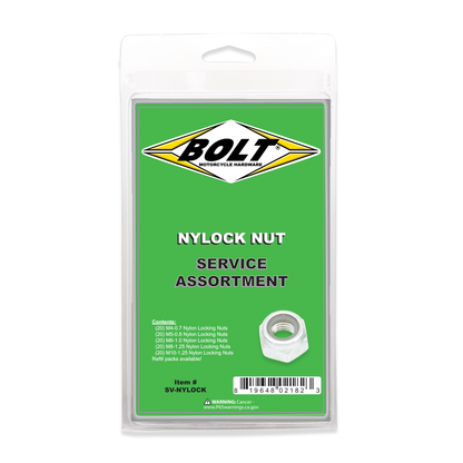 Nylon Locking Nut Assortment 100 Piece Kit