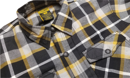 Covert Moto Flannel White/Yellow Xl