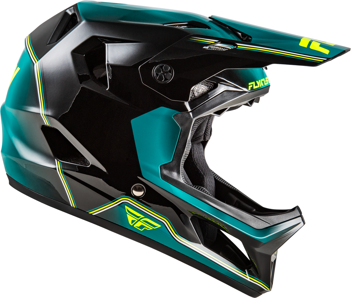 Rayce Repeat Bicycle Helmet Black/Teal/Hi Vis Md