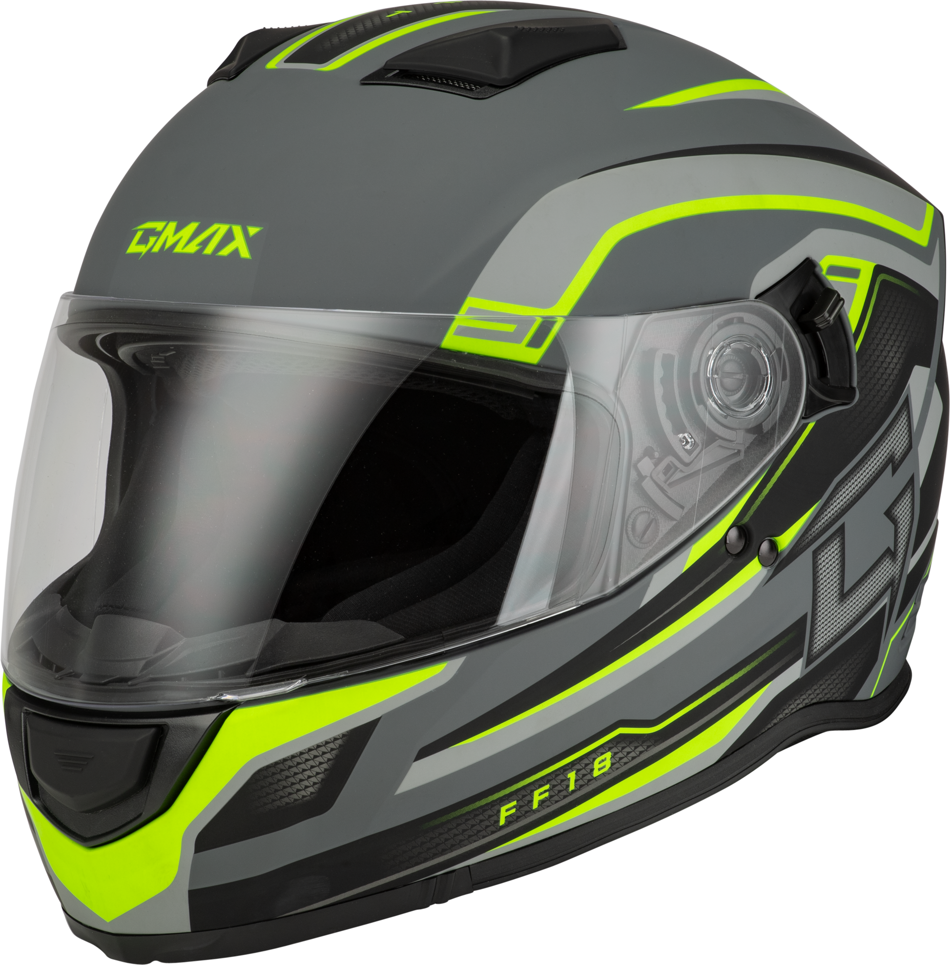 Ff 18 Drift Helmet Matte Grey/Hi Viz Md