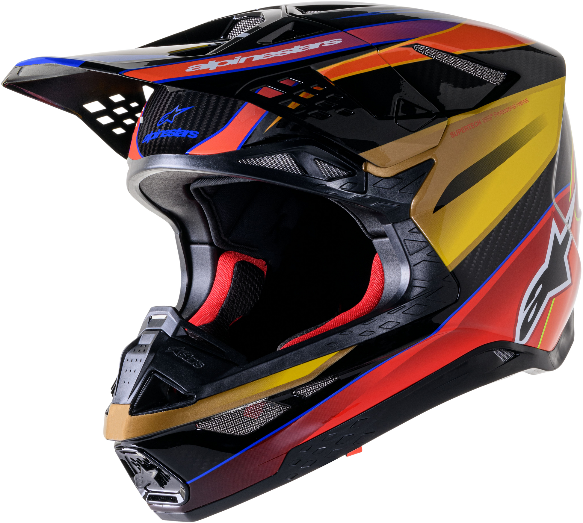 Supertech S M10 Era Helmet Gold Ylw/Rio Red Glossy Xl