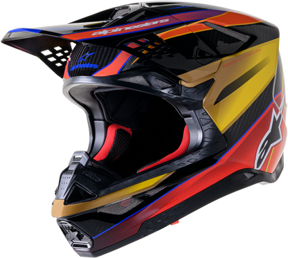 Supertech S M10 Era Helmet Gold Ylw/Rio Red Glossy Md