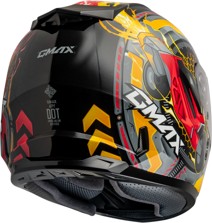 Gm 49y Charge Helmet Black/Red/Yellow Ys