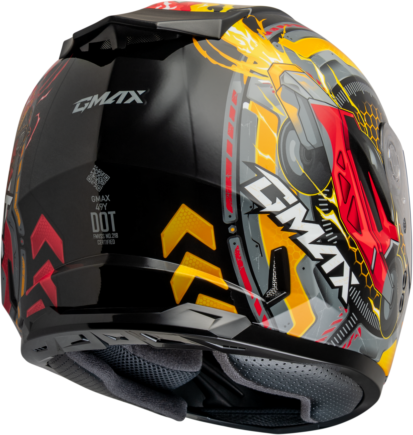 Gm 49y Charge Helmet Black/Red/Yellow Ym