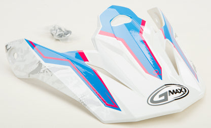 Visor W/Screws Pink Ribbon Riders White/Pink/Blue Mx 86