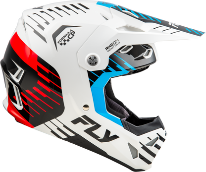 Youth Formula Cp Slice Helmet White/Red/Cyan Yl