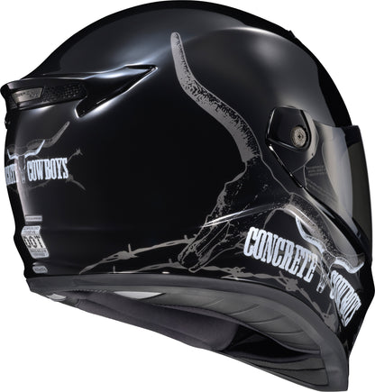Covert Fx Full Face Helmet Concrete Cowboys Gloss Blk Xl