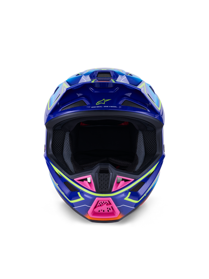 Sm7 Cast Helmet Blue/Pnk/Ylw Fluo Glossy Md