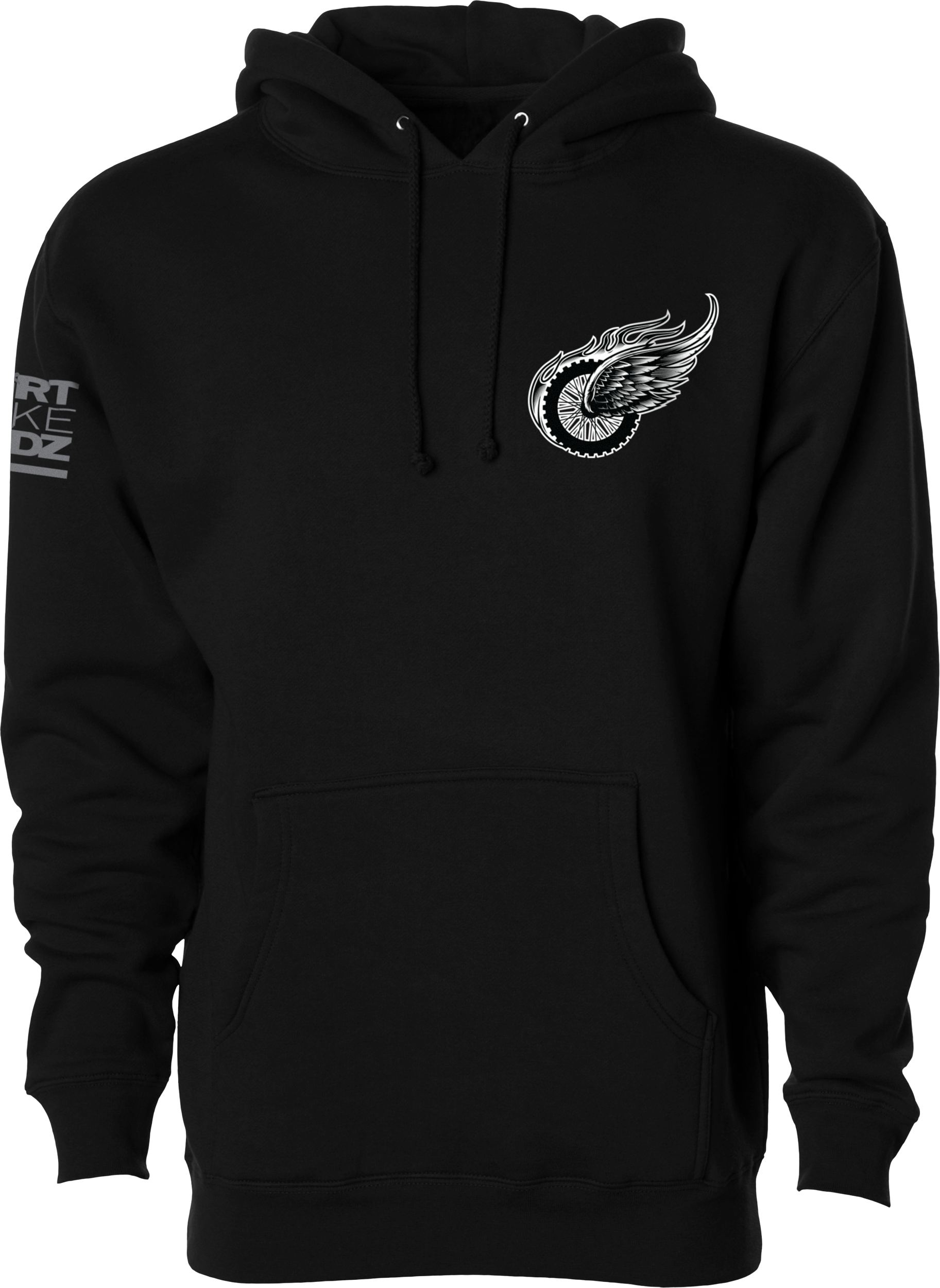 Two Wheels Hoodie Black Md