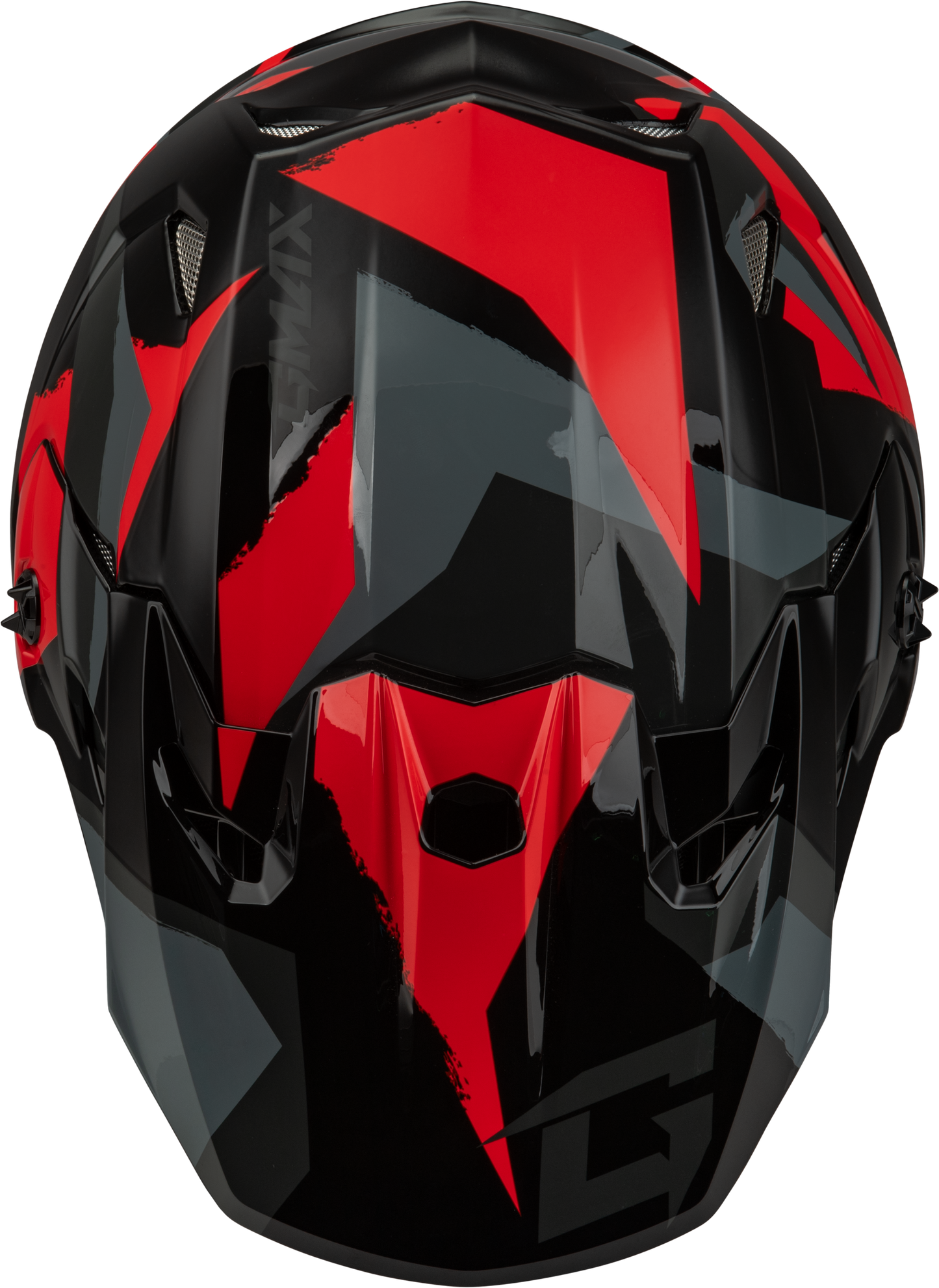 Mx 96 Splinter Helmet Black/Red Lg