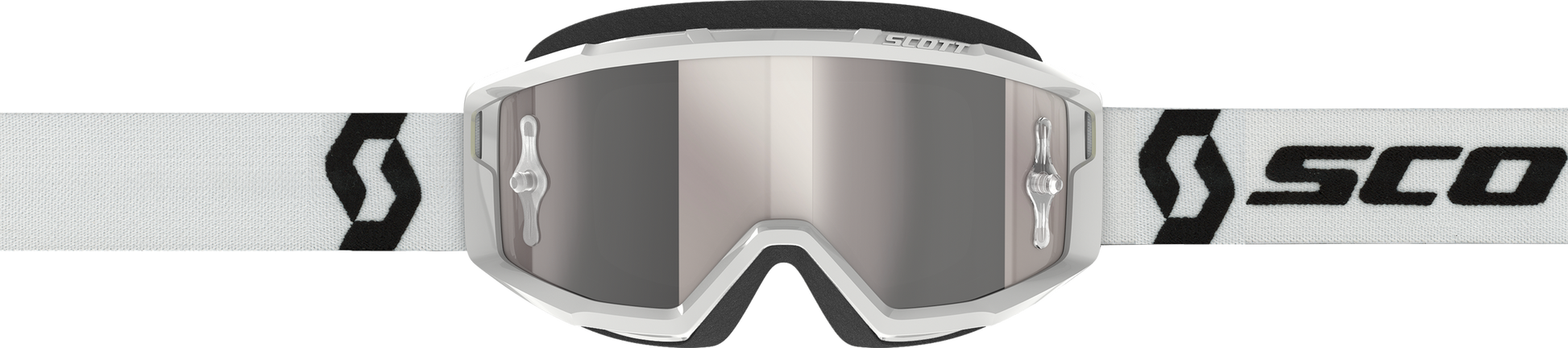 Primal Goggle White Silver Chrome Works