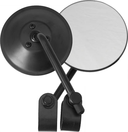 Universal 4" Round Mirror 4" Stem Black