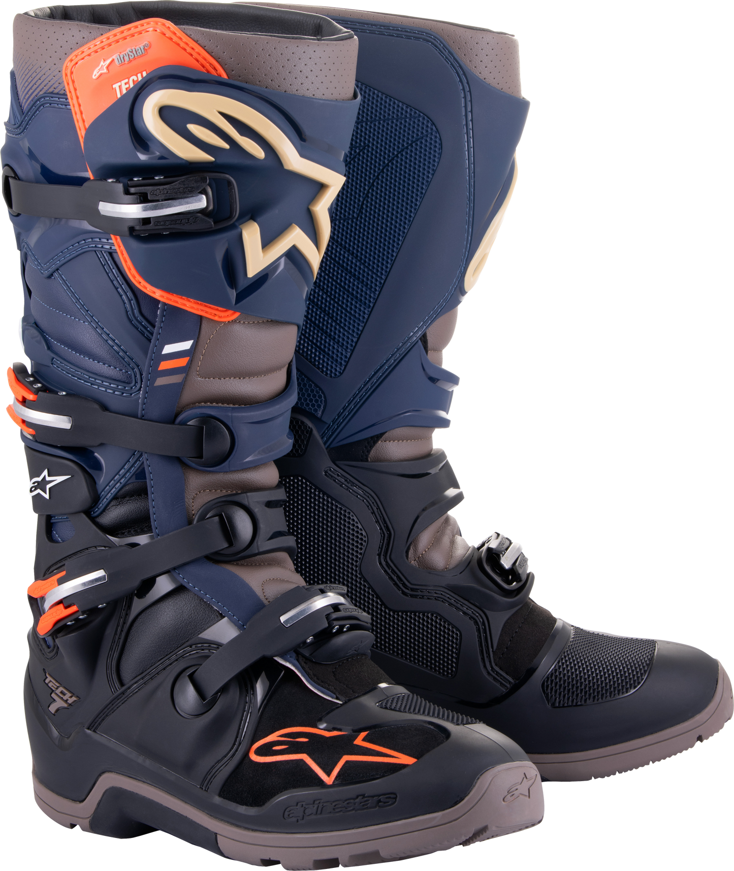 Tech 7 Enduro Drystar Boots Blk/Ngt Nvy/Wm Grey Sz 7