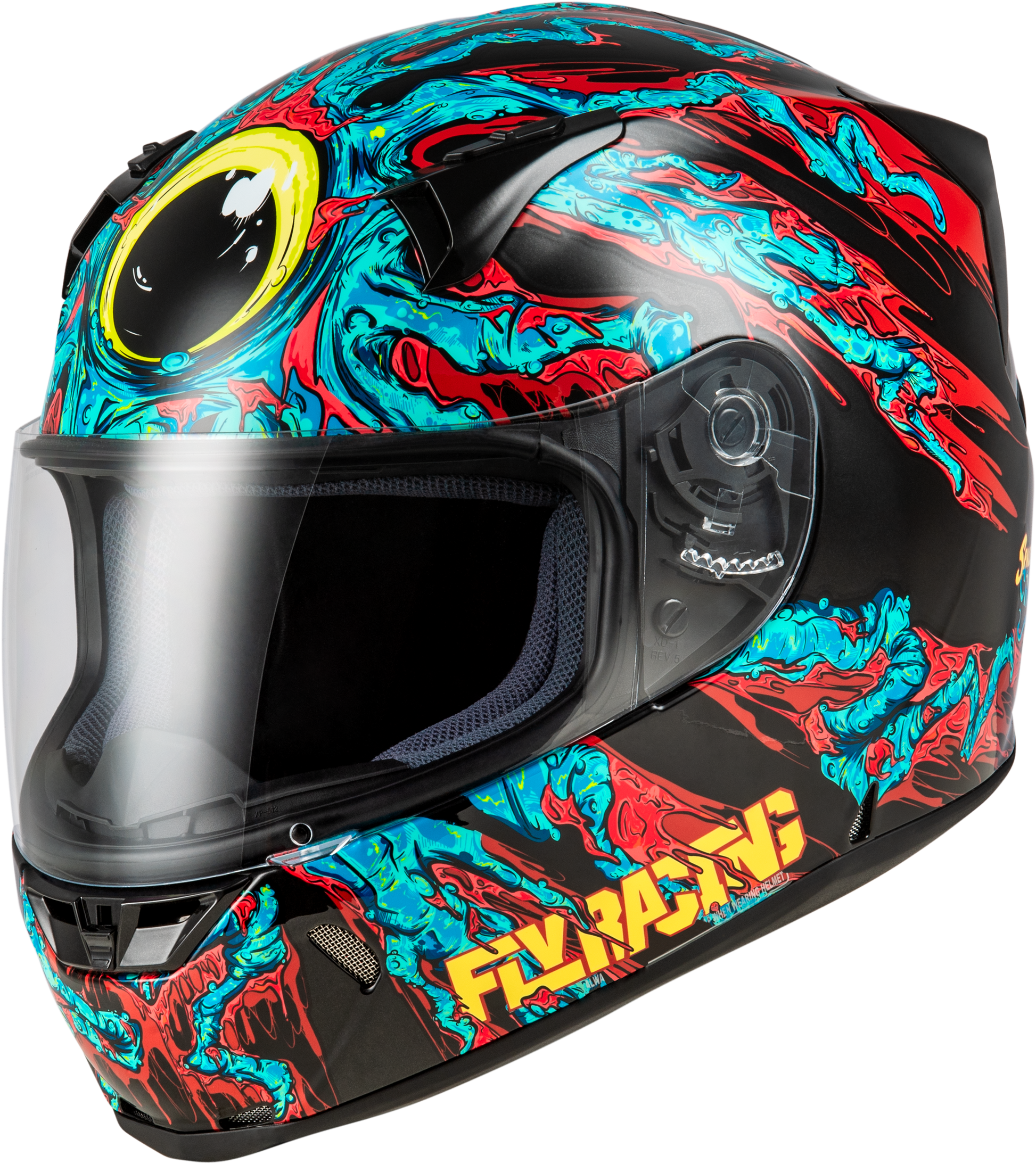 Revolt Space Creep Helmet Light Blue/Black/Red 2x