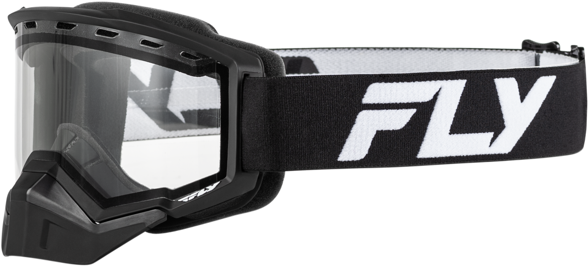 Yth Focus Snow Goggle Blk/Wht W/ Clear Lens